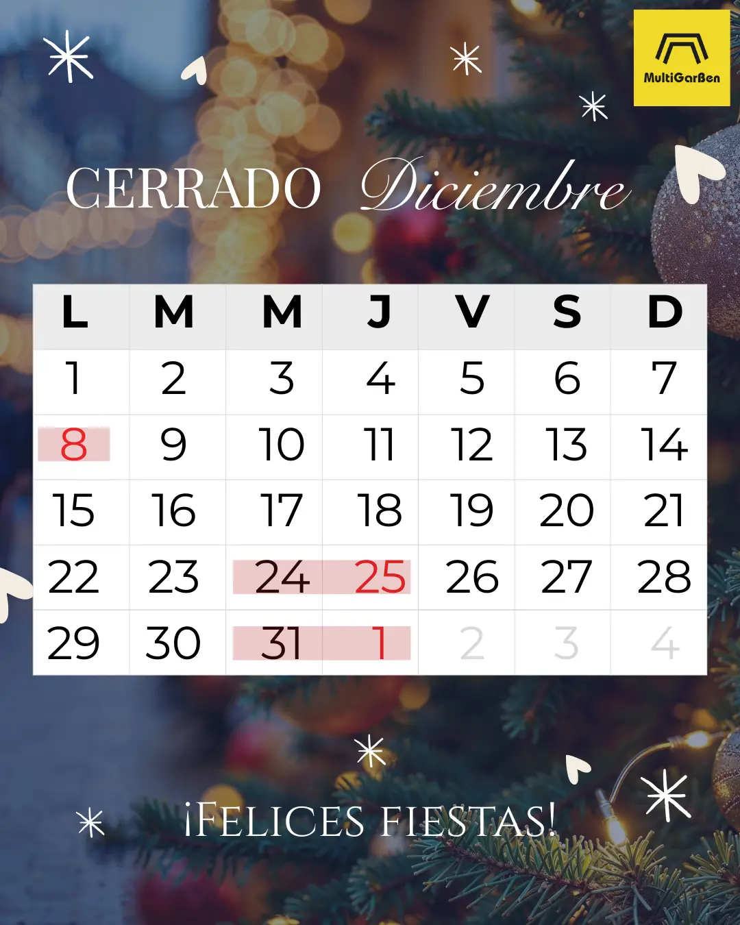 Horario festivo