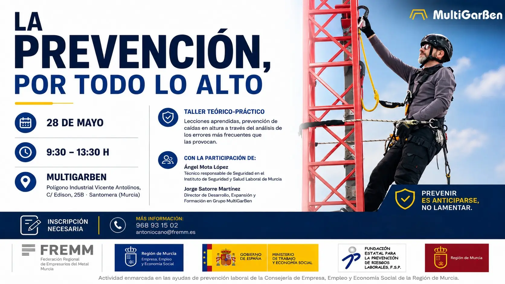 Lecciones aprendidas, prevención de caídas en altura a través del análisis de los errores más frecuentes que las provocan