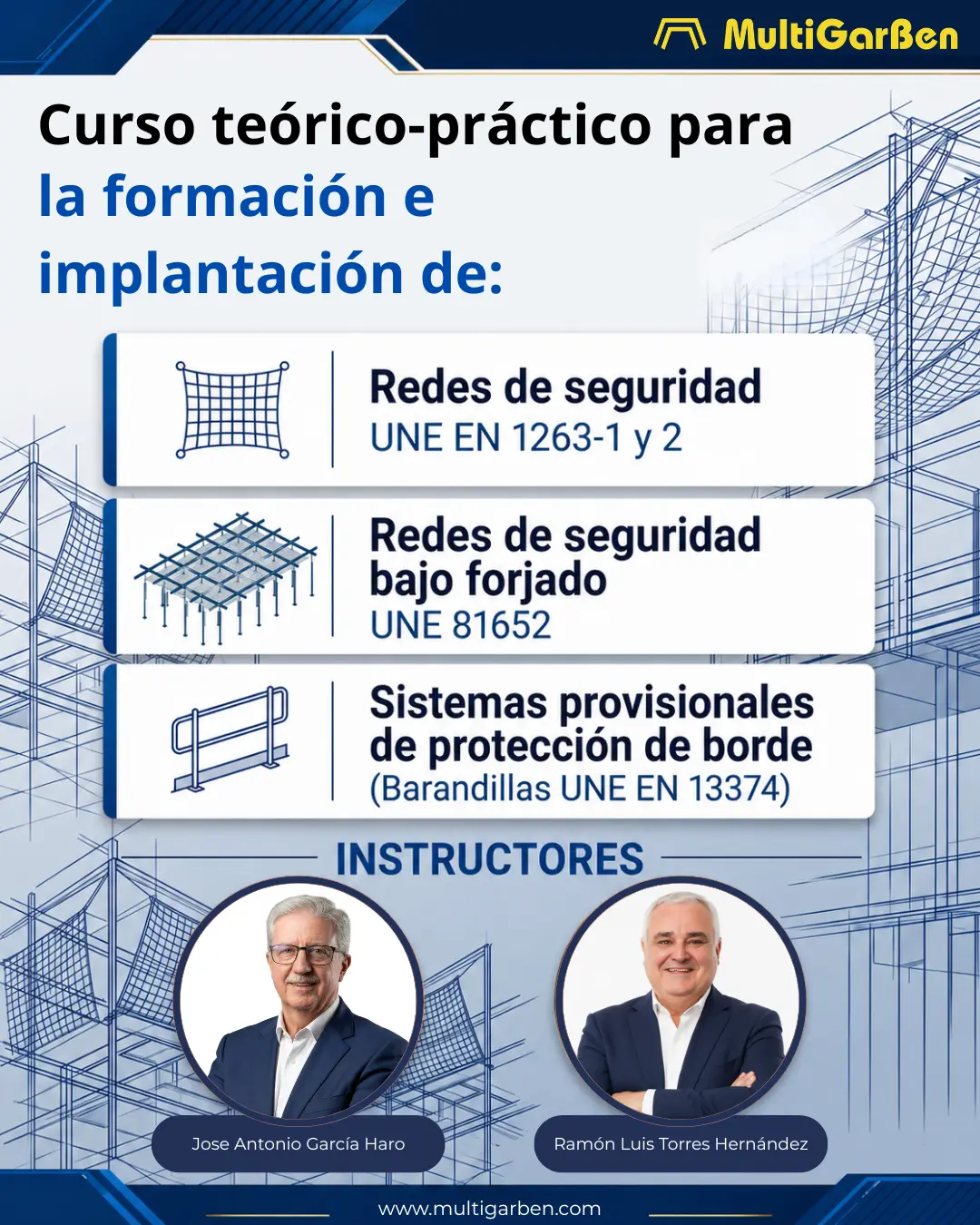 Formación e implantación de protecciones colectivas en obra