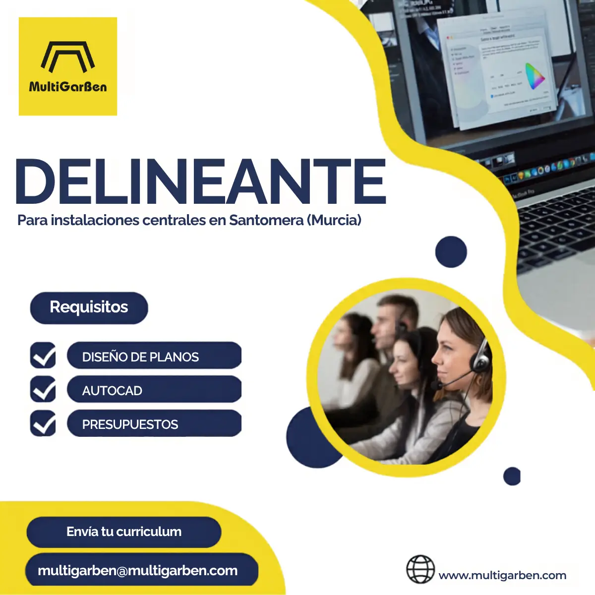 Buscamos Delineante en Grupo MultiGarBen.
