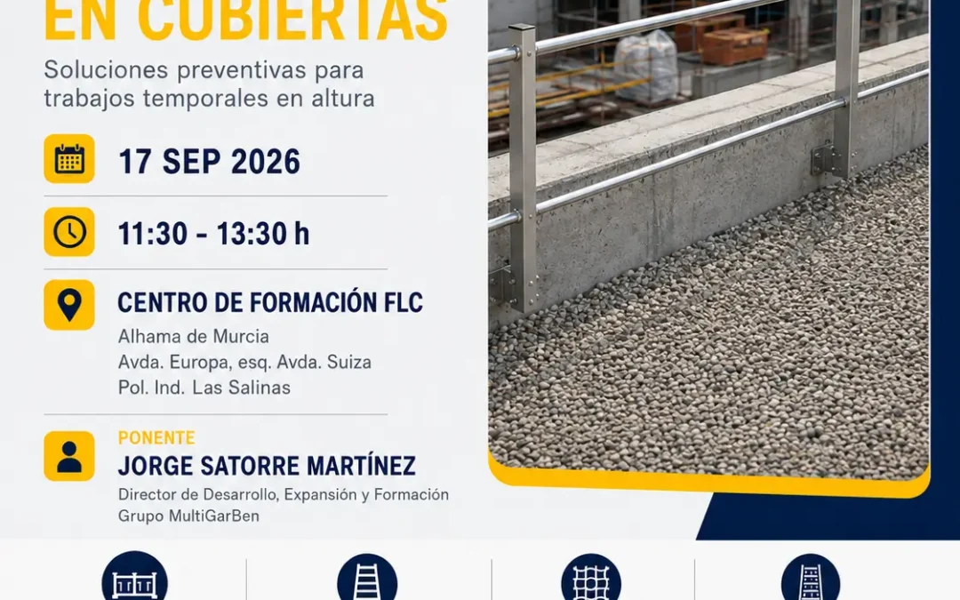 Soluciones preventivas para trabajos temporales en altura; protecciones colectivas en cubiertas